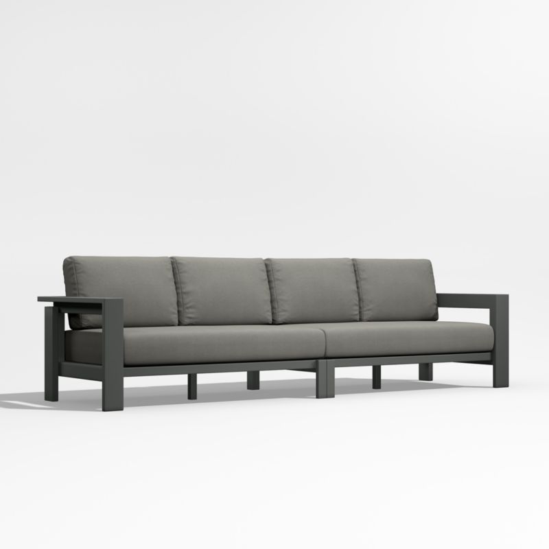 Walker 117" 2-Piece Metal Sectional Sofa with Graphite Sunbrella ® Cushions - image 4 of 9