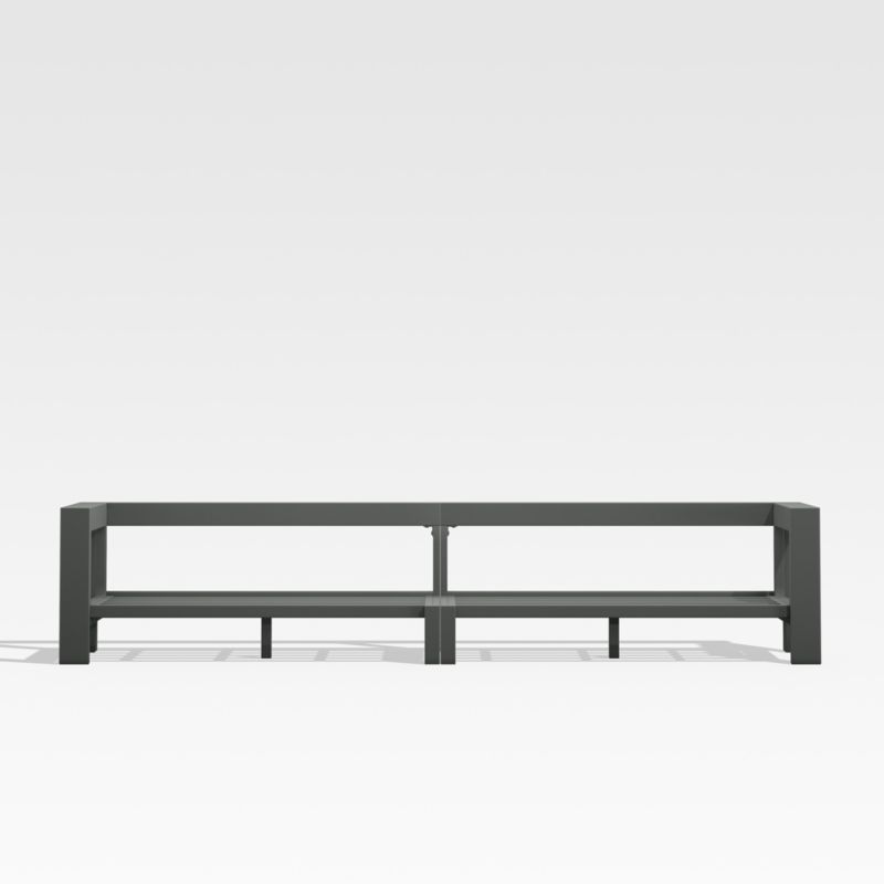 Walker Extra-Large Black Metal Outdoor Sectional Sofa Frame