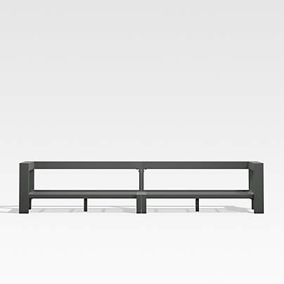 Walker Extra-Large Black Metal Outdoor Sectional Sofa Frame