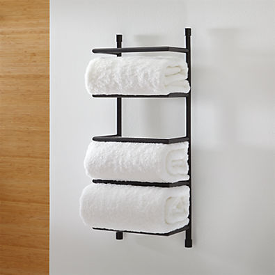 View Black Wall-Mount Towel Rack details