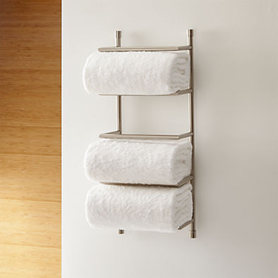 View Brushed Steel Wall Mount Towel Rack details