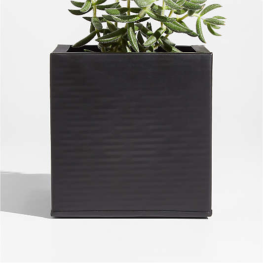 Black Planter Box for Wall Mounted Indoor/Outdoor Planter