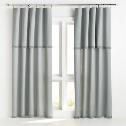 Wallace Adjustable Length Grey Curtain, Length Of Curtains