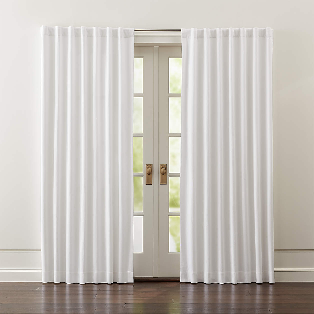 Wallace White Blackout Curtains | Crate & Barrel