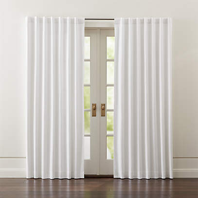 Wallace White Blackout Curtains Crate, Best White Light Blocking Curtains