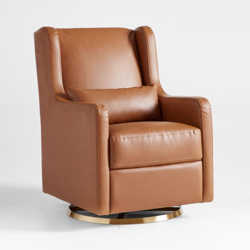 Wally Tan Vegan Leather Nursery Glider Chair - image 0 of 10