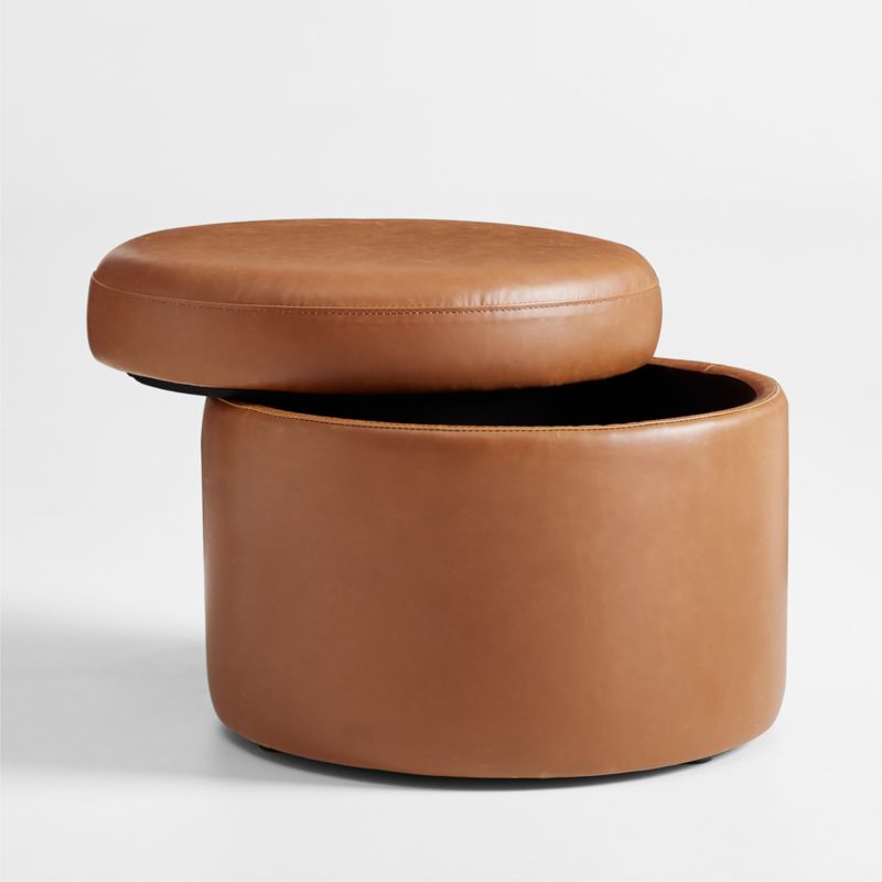 Wally Storage Nursery Ottoman Tan Vegan Leather - image 3 of 5