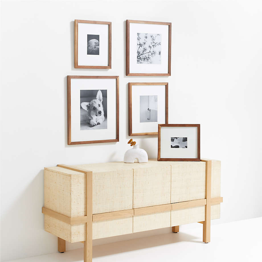 Malden International Designs Dark Walnut Concept Wood Picture  Frame, Double Vertical, 2-4x6, Walnut - Luxury Frames
