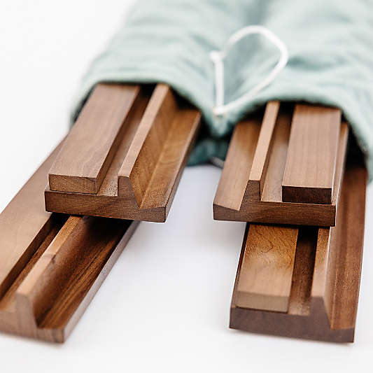 Bam Bird Boutique Walnut Wood Mahjong Racks