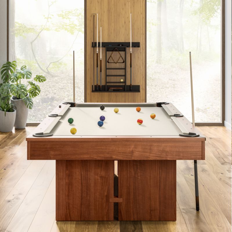 Walnut Pool Table with Wall Rack and Accessories - image 3 of 12