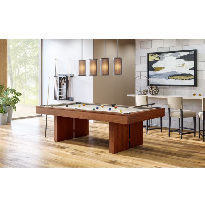 Walnut Pool Table with Wall Rack, Accessories and Table Tennis Kit - image 8 of 12