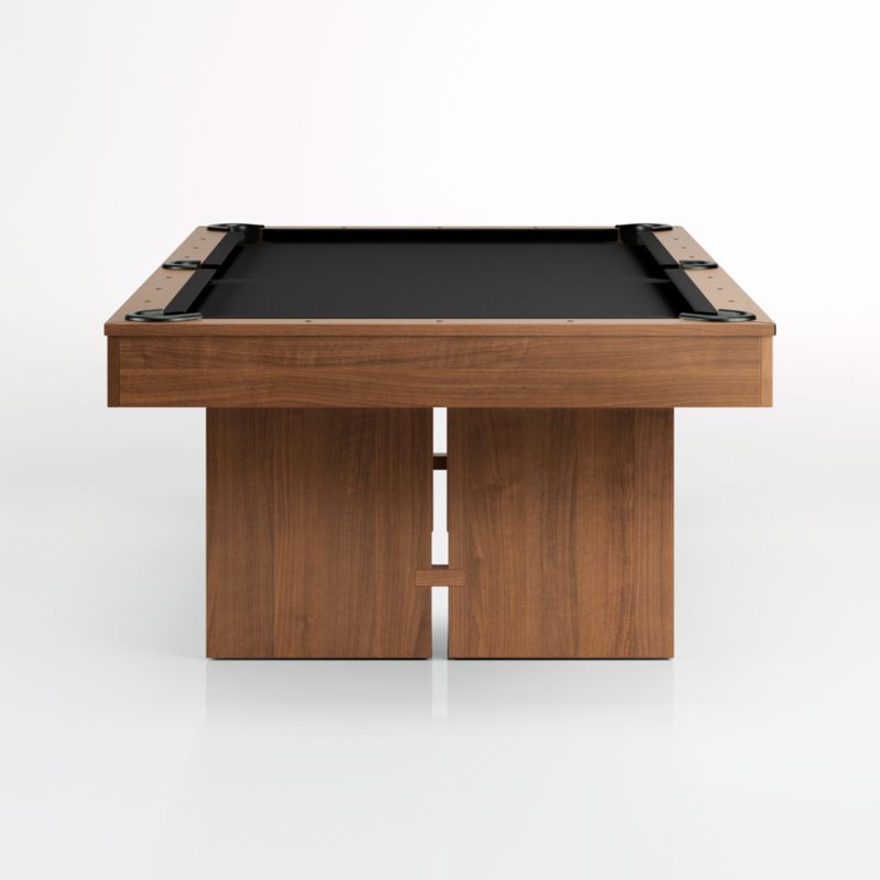 Black and Walnut Pool Table with Wall Rack and Accessories - image 9 of 11