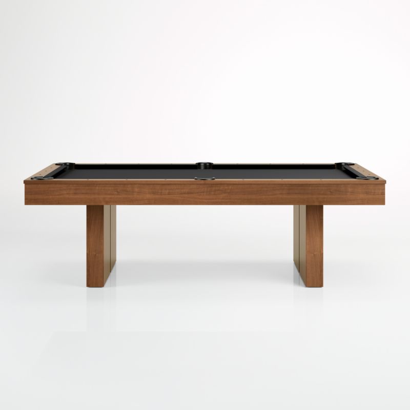 Black and Walnut Pool Table with Wall Rack and Accessories - image 8 of 11