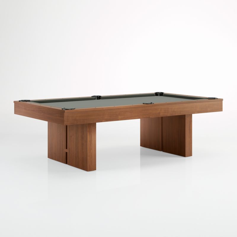 Grey and Walnut Pool Table with Wall Rack and Accessories - image 8 of 13