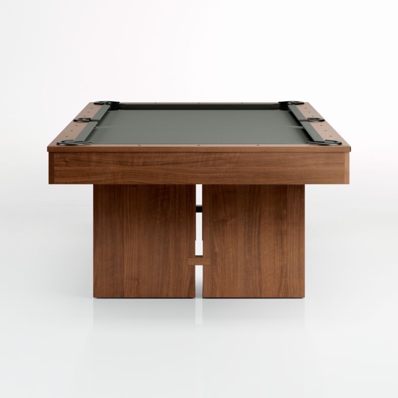 Grey and Walnut Pool Table with Wall Rack and Accessories - image 7 of 13