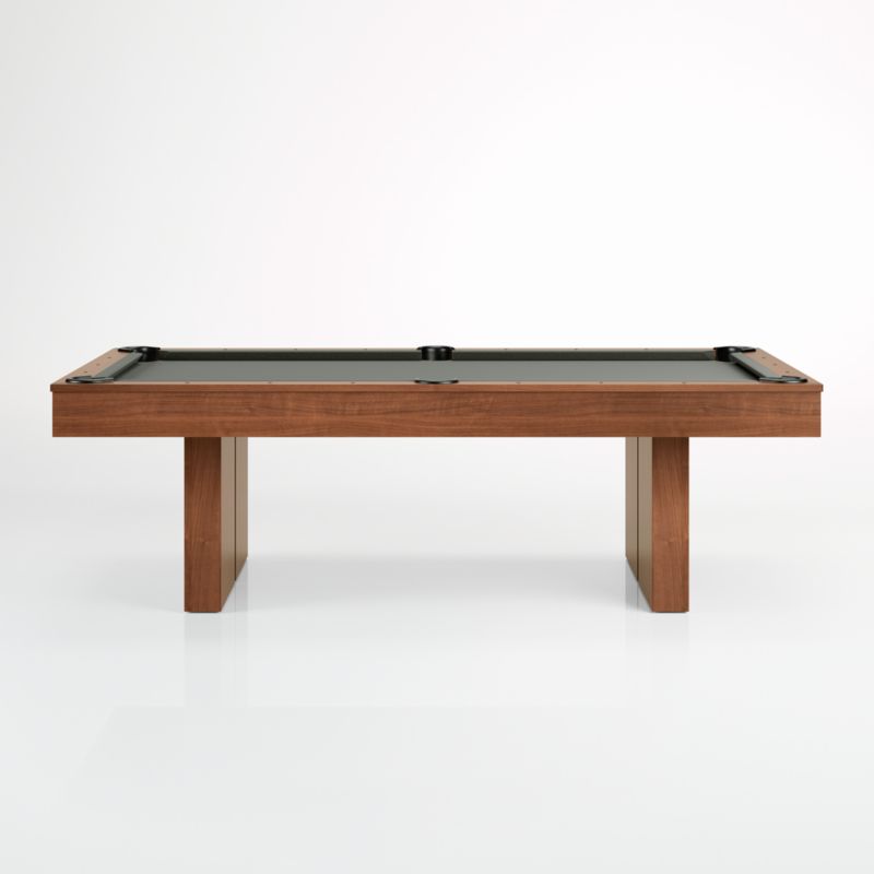 Grey and Walnut Pool Table with Wall Rack and Accessories - image 6 of 13