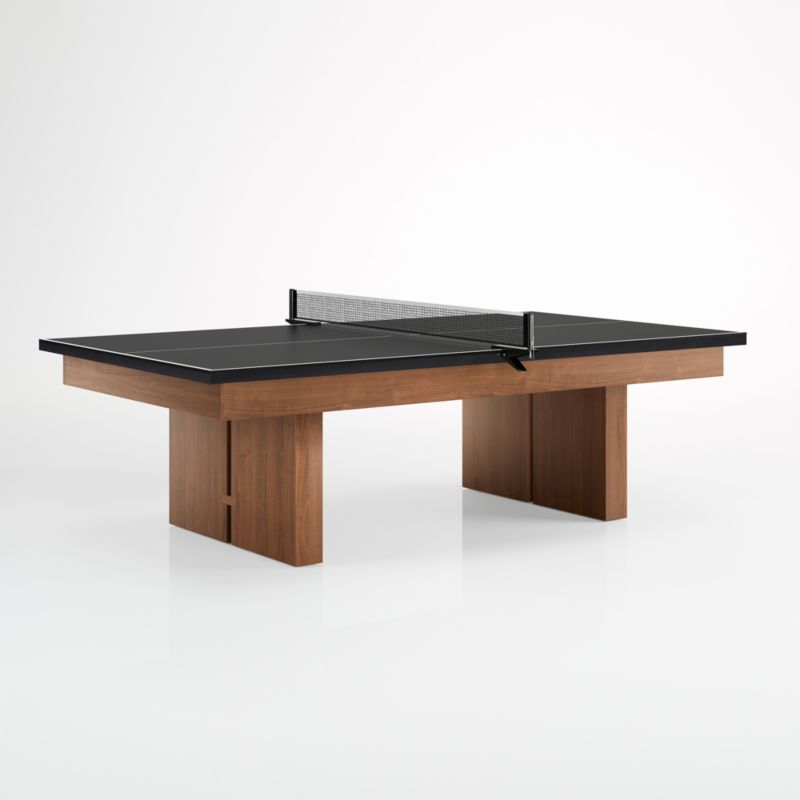 Walnut Pool Table with Wall Rack, Accessories and Table Tennis Kit ...