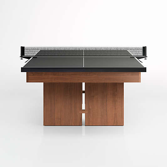 Black and Walnut Pool Table with Wall Rack, Accessories and Table Tennis Kit