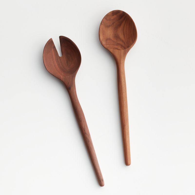 Walnut Servers, Set of 2 - image 0 of 9