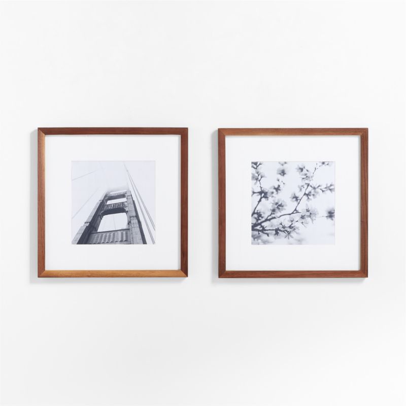 4-Piece Walnut Wood Gallery Wall Picture Frame Set + Reviews