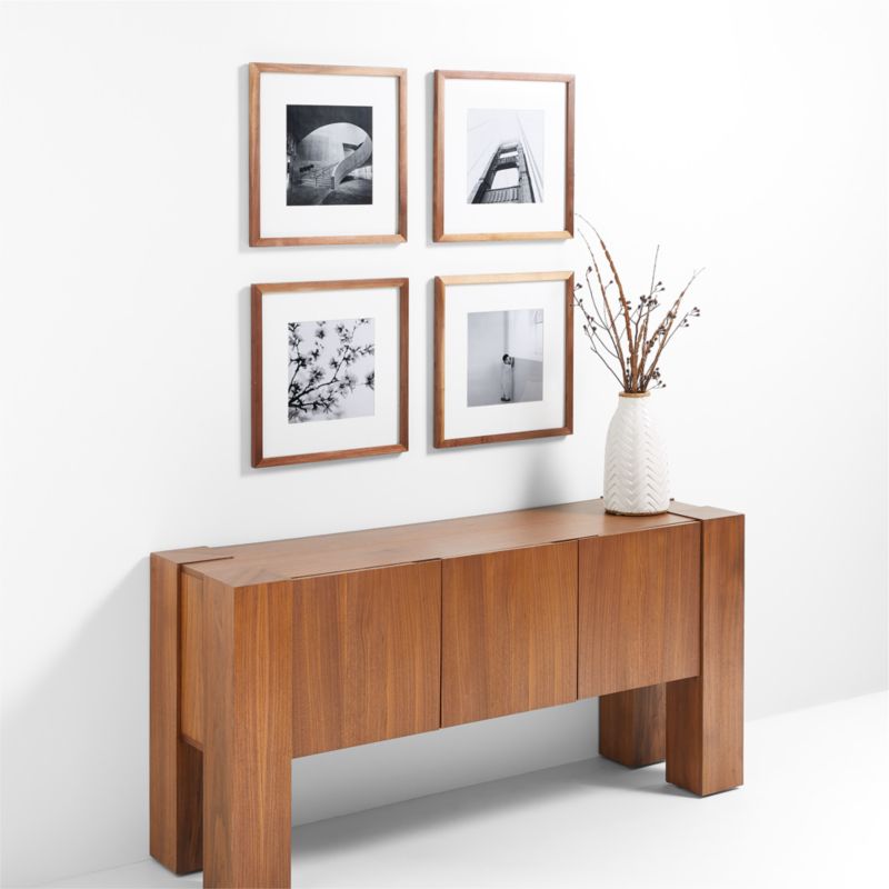 4-Piece Walnut Wood 11x11 Gallery Wall Frame Set - image 1 of 3