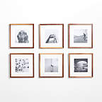 6-Piece Walnut Wood 11x11 Gallery Wall Picture Frame Set + Reviews ...