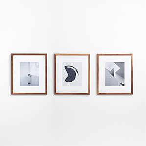 Set Of 12 Black Picture Frames 11x14 With Mat - Modern Wall Decor Ready To Hang - View #11