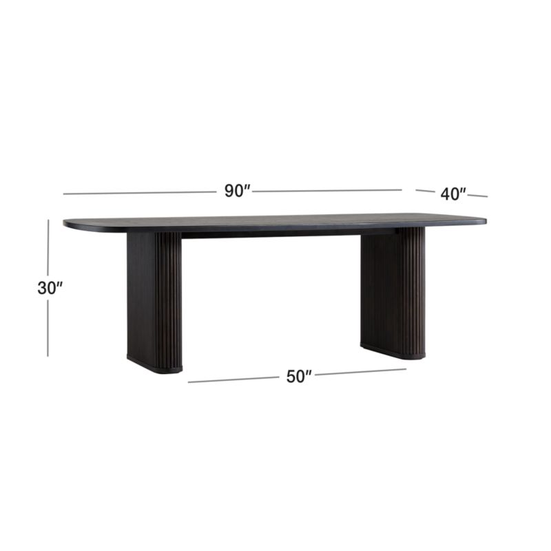 View Walton Ribbed Leg 90" Dining Table - image 3 of 16