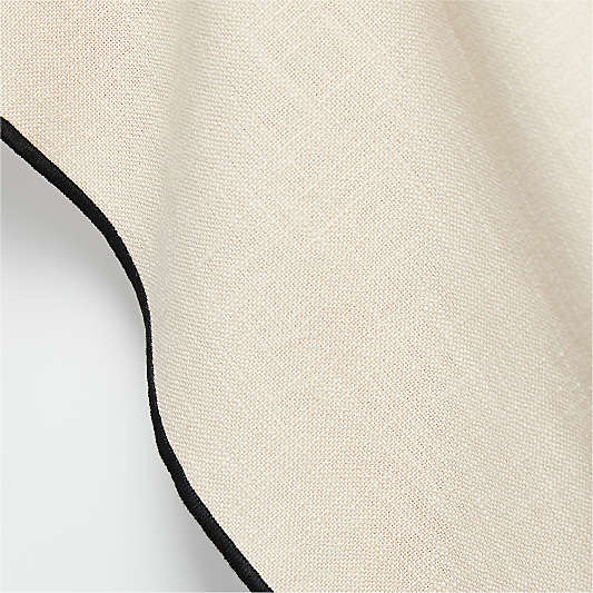 Merrow Stitch Warm Natural  Organic Cotton Tablecloth 60"x120".