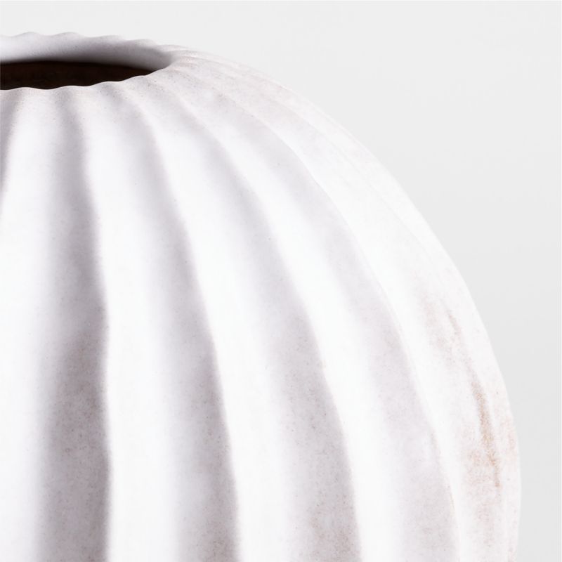 Warren White Stoneware Round Vase 9" - image 6 of 8