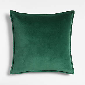 Dark Green Velvet Cushion Cover / Green Velvet Pillow / ZIPPER Pillow Cover  / Solid Green Pillow / Green Velvet Pillow Cover