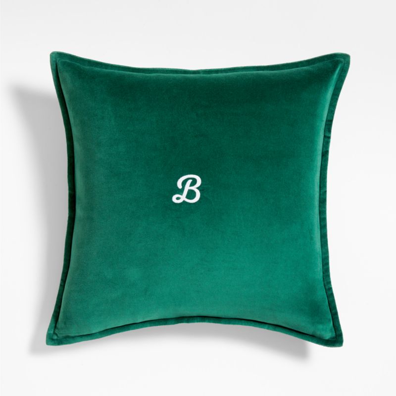 Green Organic Washed Cotton Velvet Throw Pillow Cover 20"x20" - image 2 of 7