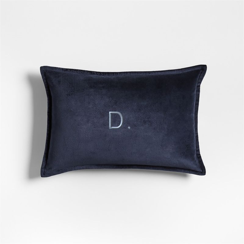 Organic Washed Cotton Velvet 18"x12" Indigo Blue Throw Pillow Cover - image 2 of 4