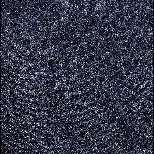 Organic Washed Cotton Velvet 18"x12" Indigo Blue Throw Pillow Cover