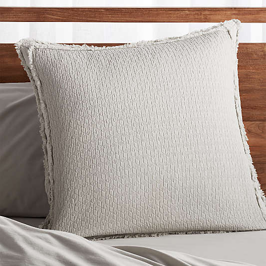 Organic Cotton Grey Euro Pillow Sham