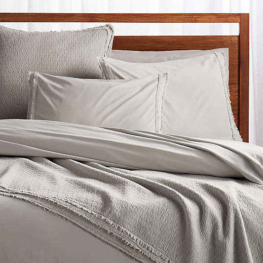 Organic Cotton Grey King Coverlet