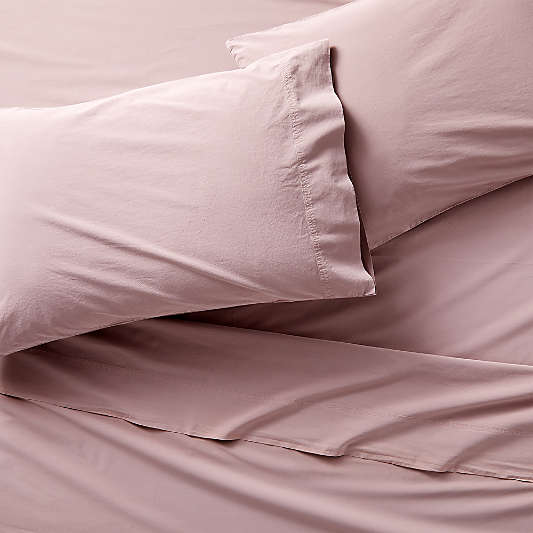 Organic Cotton Dusty Lilac King Sheet Set