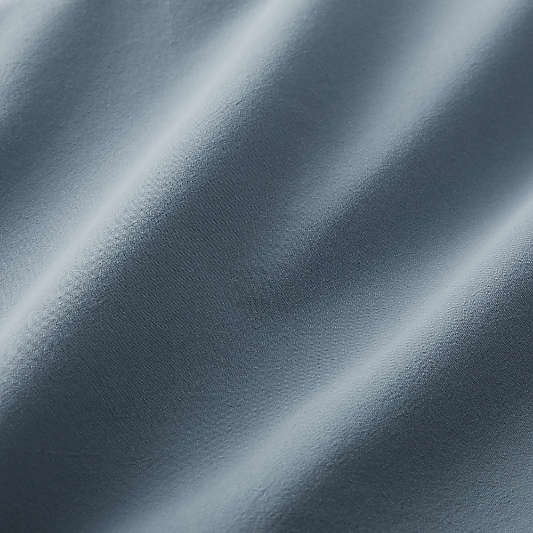 Organic Cotton Blue Eyelash Fringe King Pillow Sham