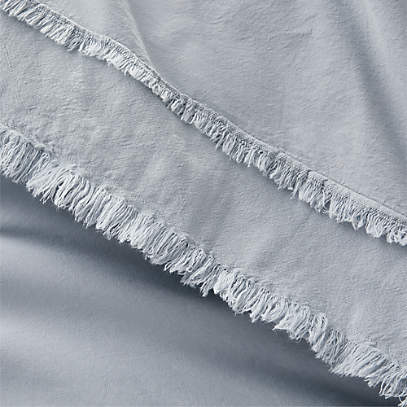 Favorite Washed Organic Cotton Mist Blue Standard Bed Pillow Sham + Reviews