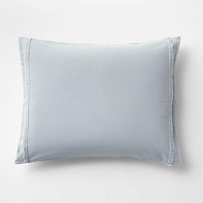 Favorite Washed Organic Cotton Mist Blue Standard Bed Pillow Sham