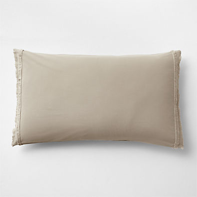 View Favorite Washed Organic Cotton Sand Beige Eyelash King Bed Pillow Sham details