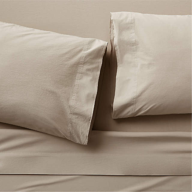 Favorite Washed Organic Cotton Aged Bronze Full Bed Sheet Set + Reviews