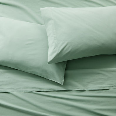 View Organic Cotton Lily Pad Green King Sheet Set details