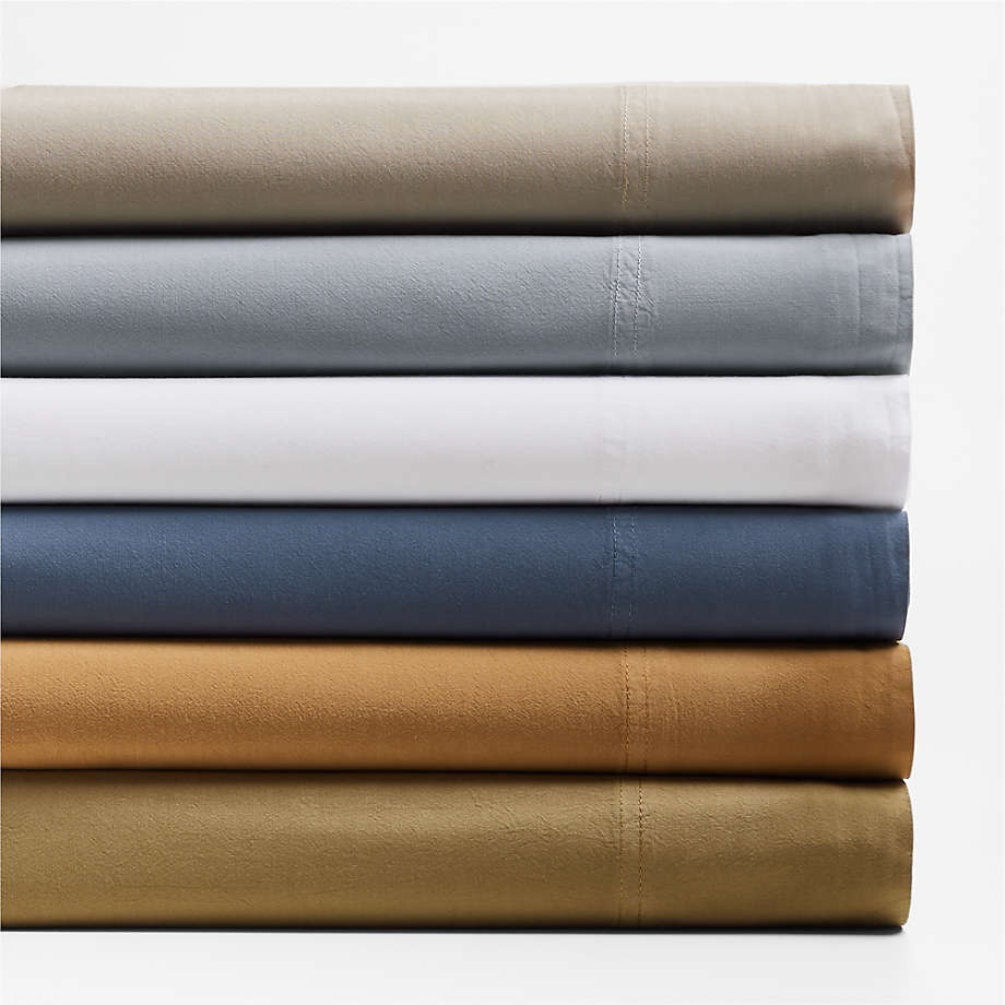 Favorite Washed Organic Cotton Aged Bronze Full Bed Sheet Set + Reviews