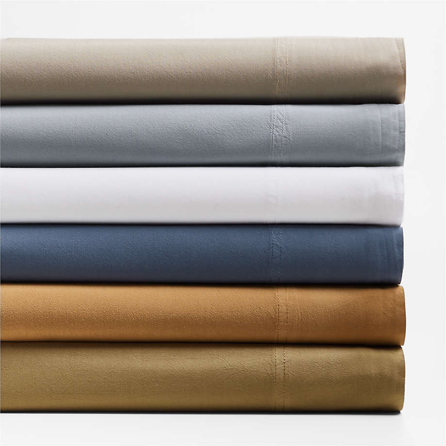 Favorite Washed Organic Cotton Bed Sheet Sets Crate & Barrel