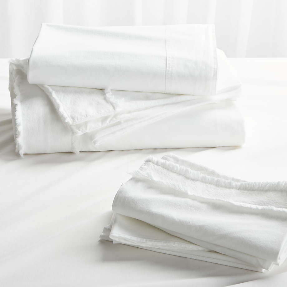 Organic Cotton White King Bedding Set + Reviews Crate and Barrel Canada