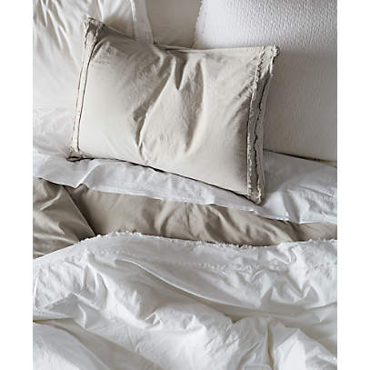 Aire Crinkle Cotton Linen Blend Brulee Brown Comforters