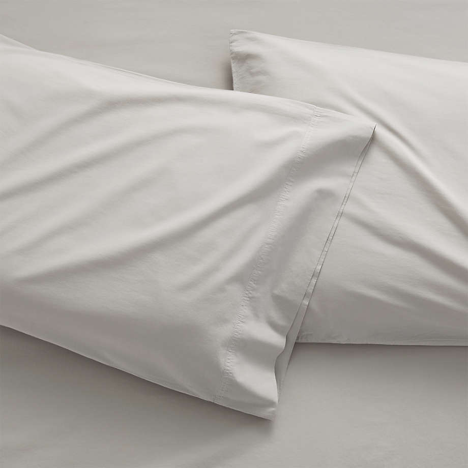 Set of 6 pieces Pillowcases 19.68X27.55+6.69 inches Gray  100% natural organic cotton