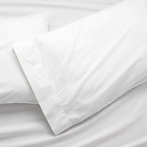 Favorite Washed Organic Cotton White Bed Sheet Sets