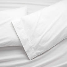 Favorite Washed Organic Cotton White Standard Pillowcases, Set of 2 + Reviews | Crate & Barrel